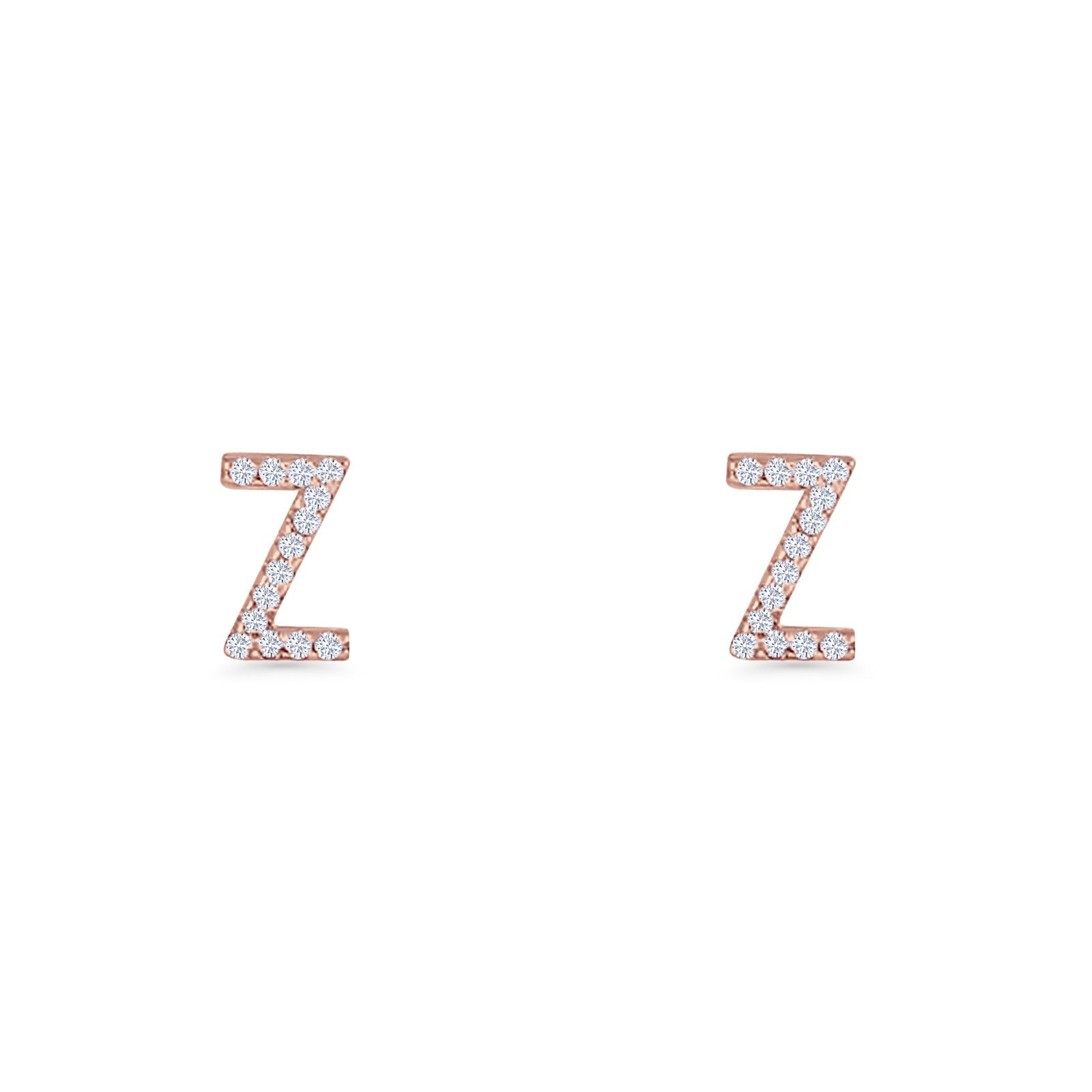 Initial Z Stud Earrings
