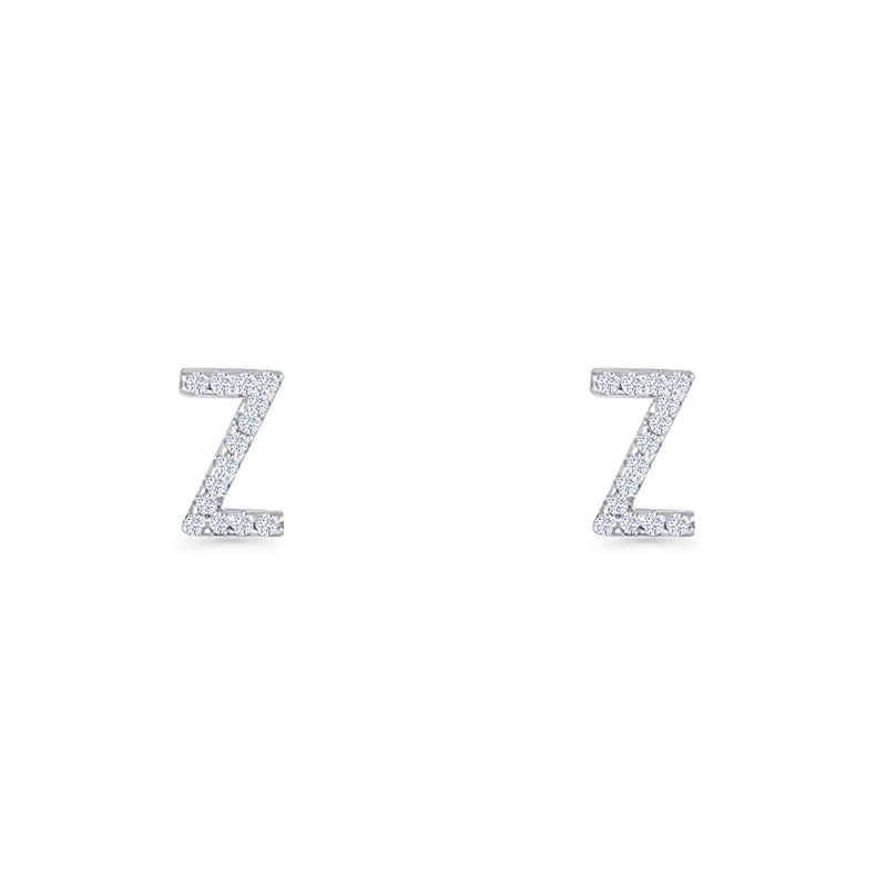 Initial Z Stud Earrings
