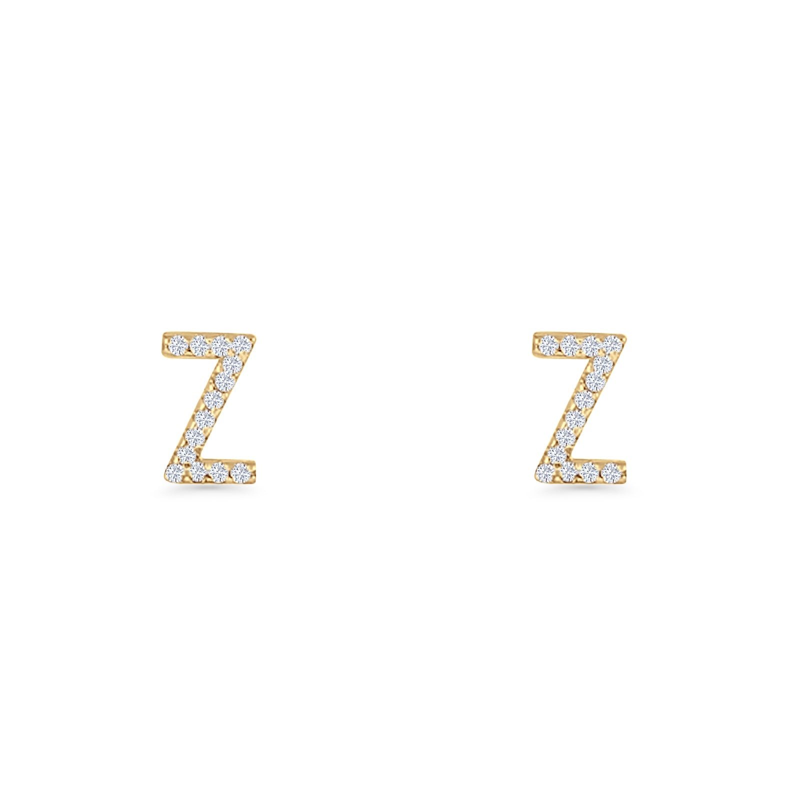 Initial Z Stud Earrings