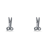 Scissors CZ Stud Earrings
