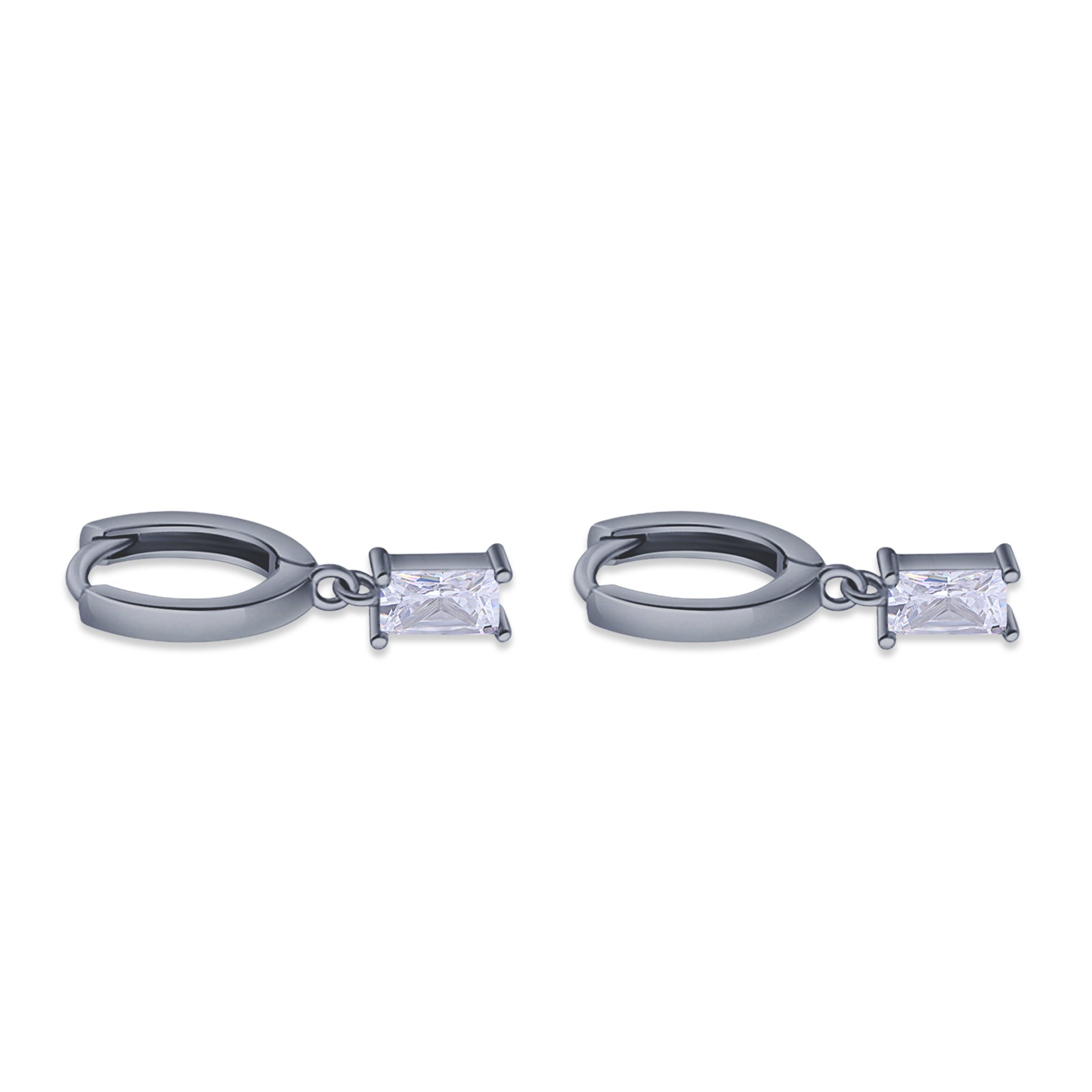 Emerald Cut Hoop Earring