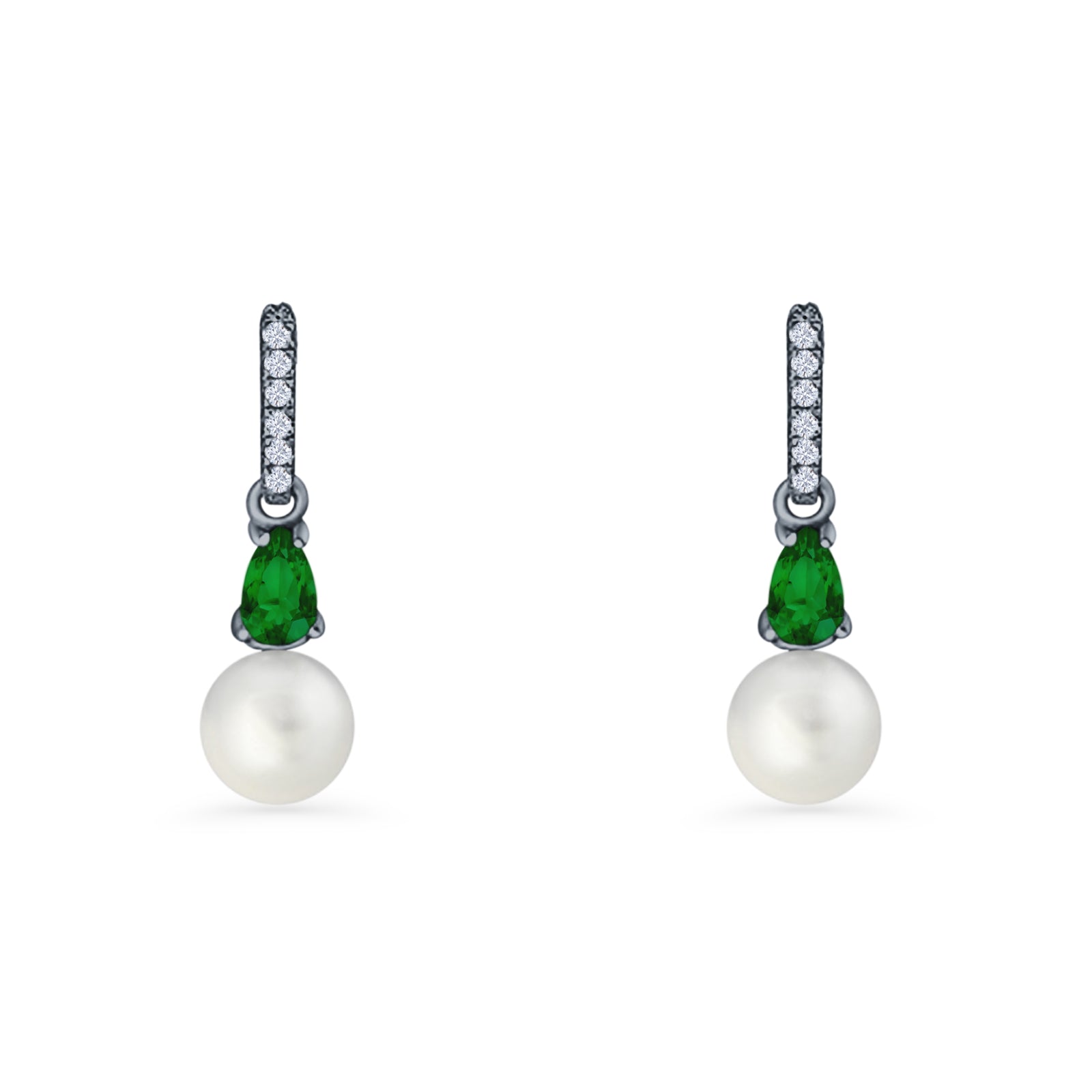 Drop Dangle CZ Stud Earrings