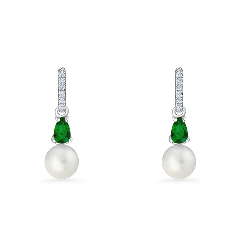 Drop Dangle CZ Stud Earrings