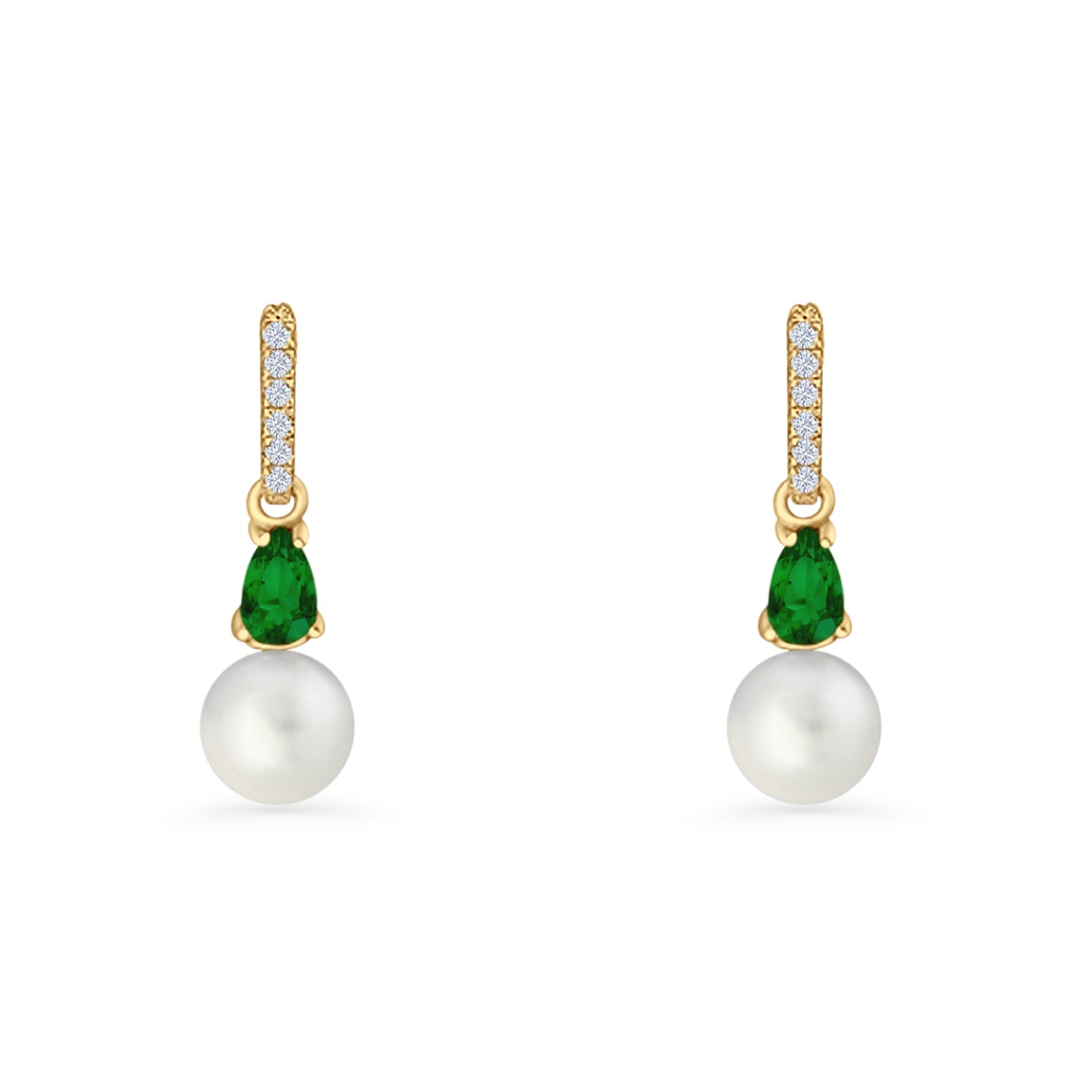 Drop Dangle CZ Stud Earrings