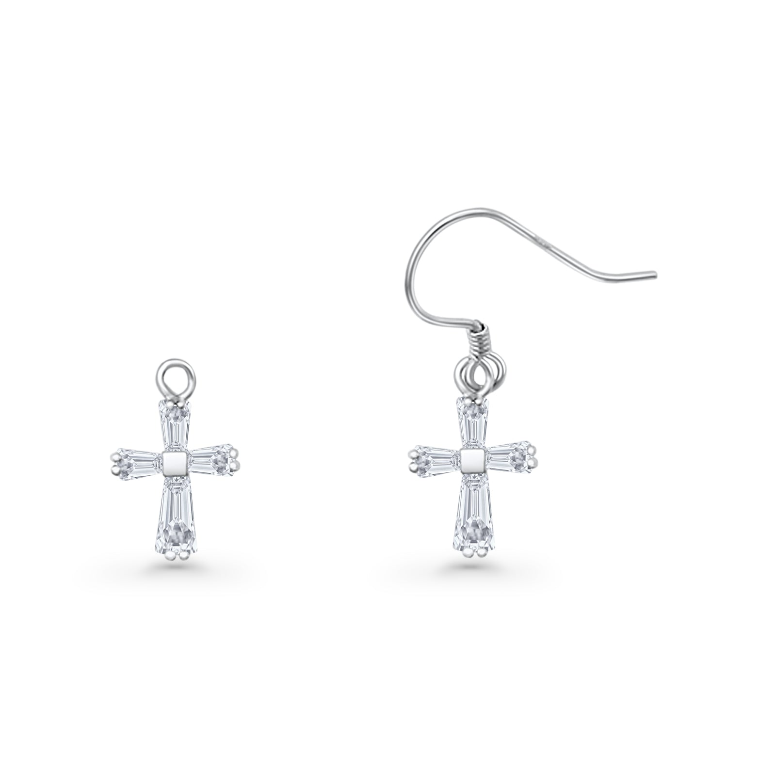 Cross Fishhook Earrings