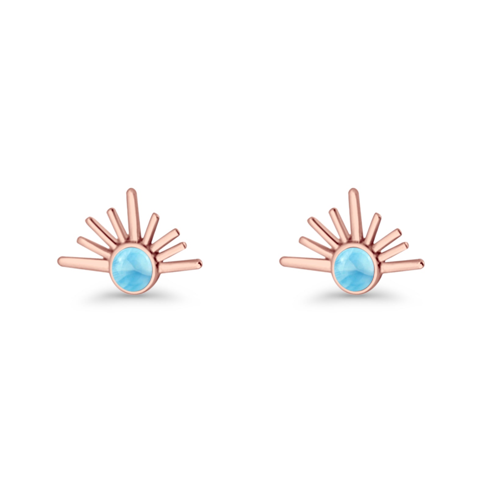 Round 7.5mm Sunset Stud Earring Lab Created Opal 925 Sterling Silver