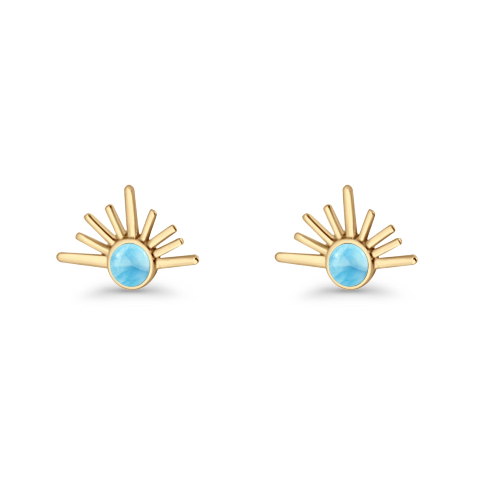 Round 7.5mm Sunset Stud Earring Lab Created Opal 925 Sterling Silver