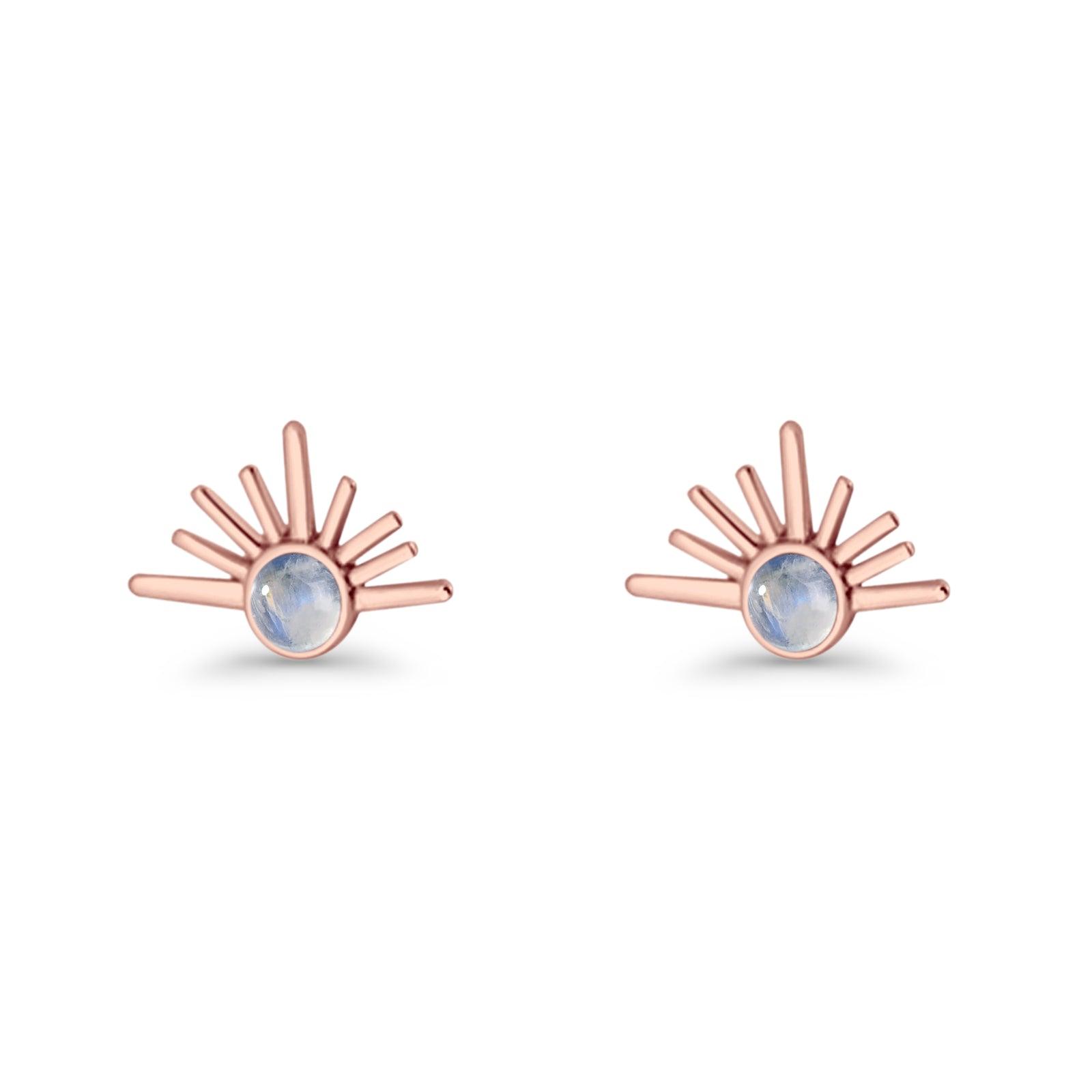 Round 7.5mm Sunset Stud Earring Lab Created Opal 925 Sterling Silver