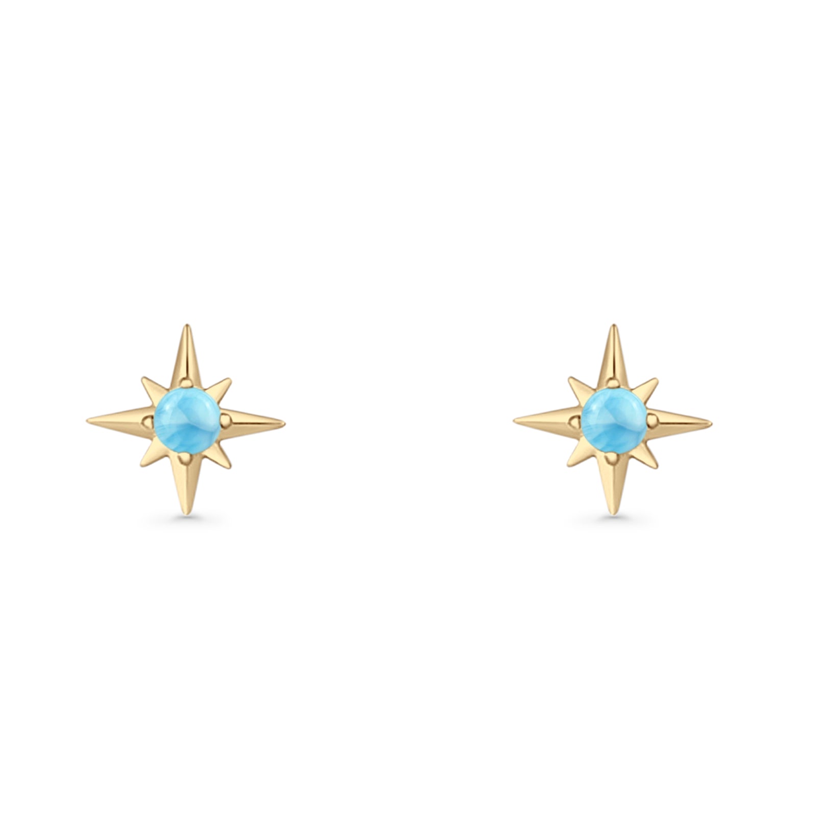 Minimalist 9.6mm Star Stud Earring Lab Created Opal 925 Sterling Silver