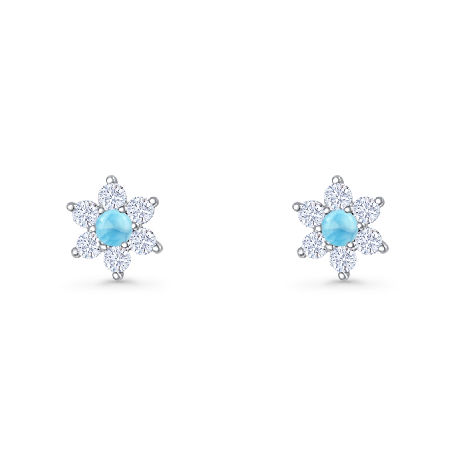Round 8.7mm Lab Created Opal Floral Stud Earring 925 Sterling Silver