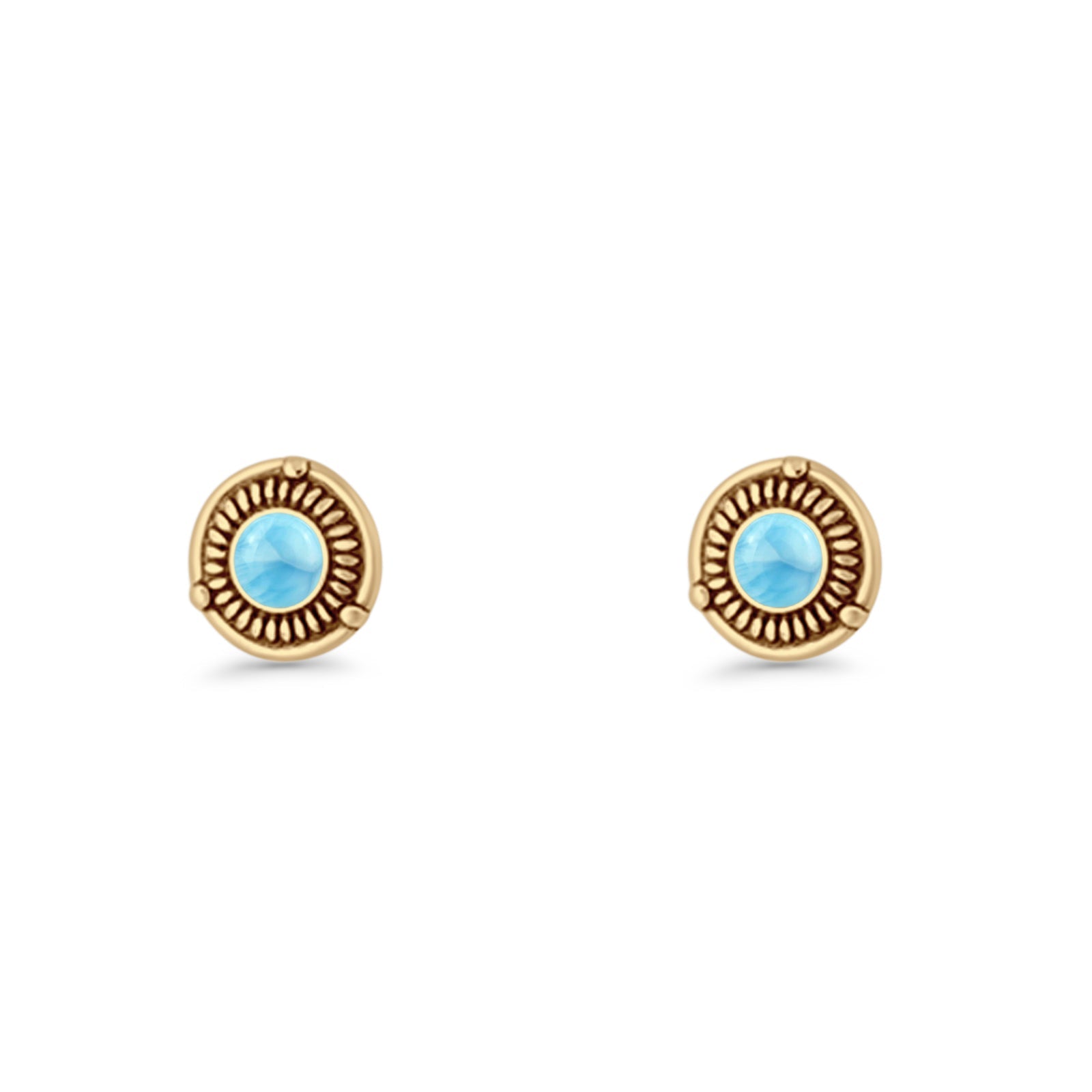 Floral Boho Stud Earring 7.4mm Oxidized Lab Created Opal 925 Sterling Silver