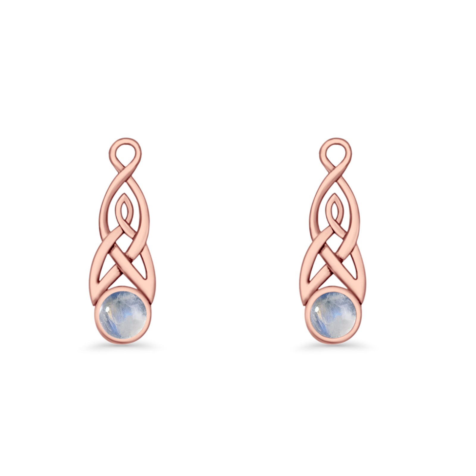 Round Lab Created Opal Trinity Dangle Fishhook Earring 925 Sterling Silver
