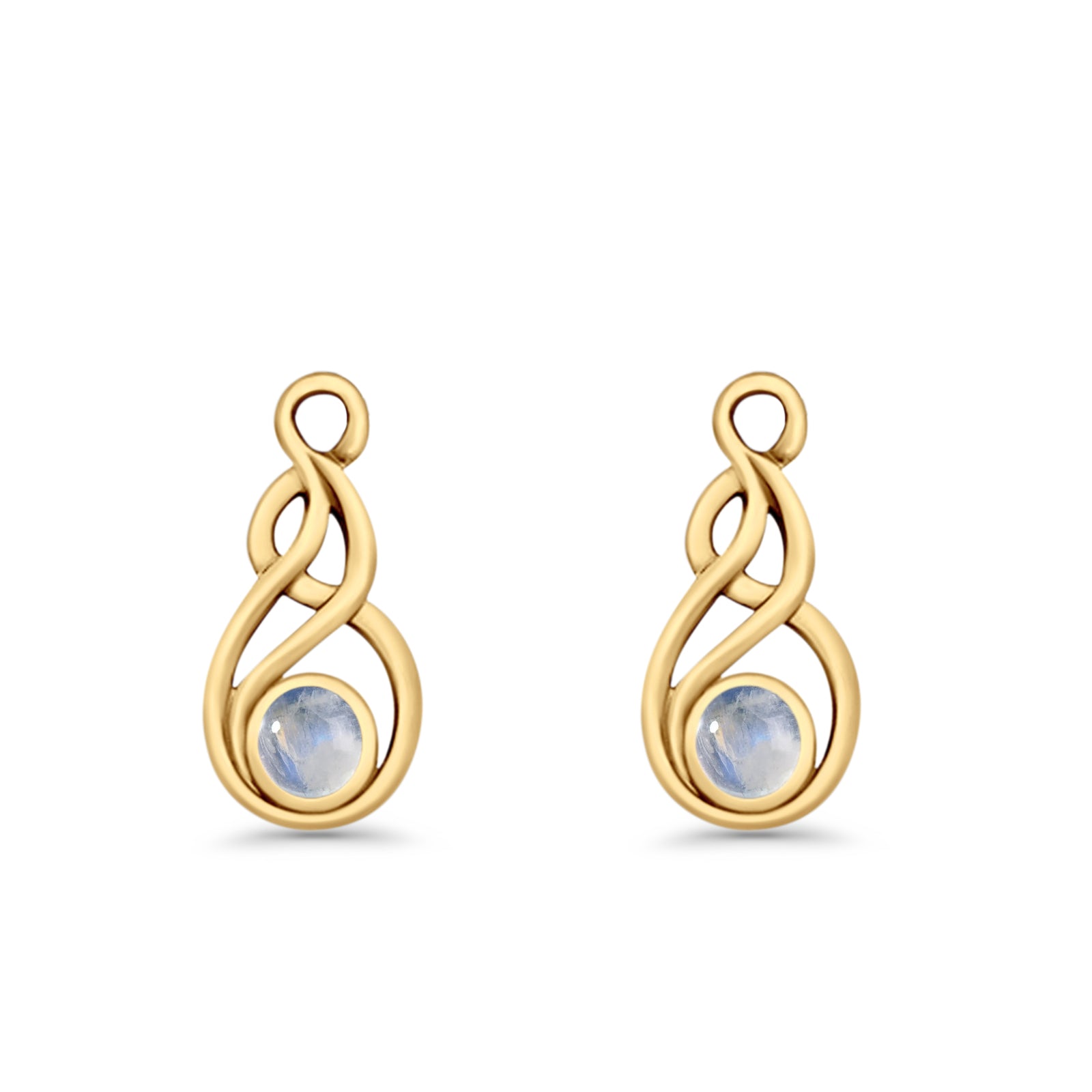 Round 21.5mm Twisted Loop Drop Fishhook Earring Oxidized Lab Created Opal 925 Sterling Silver
