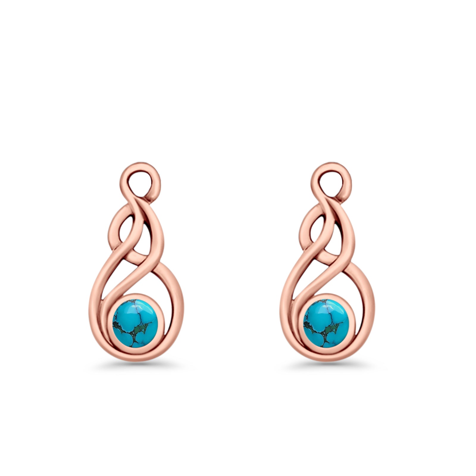 Round 21.5mm Twisted Loop Drop Fishhook Earring Oxidized Lab Created Opal 925 Sterling Silver