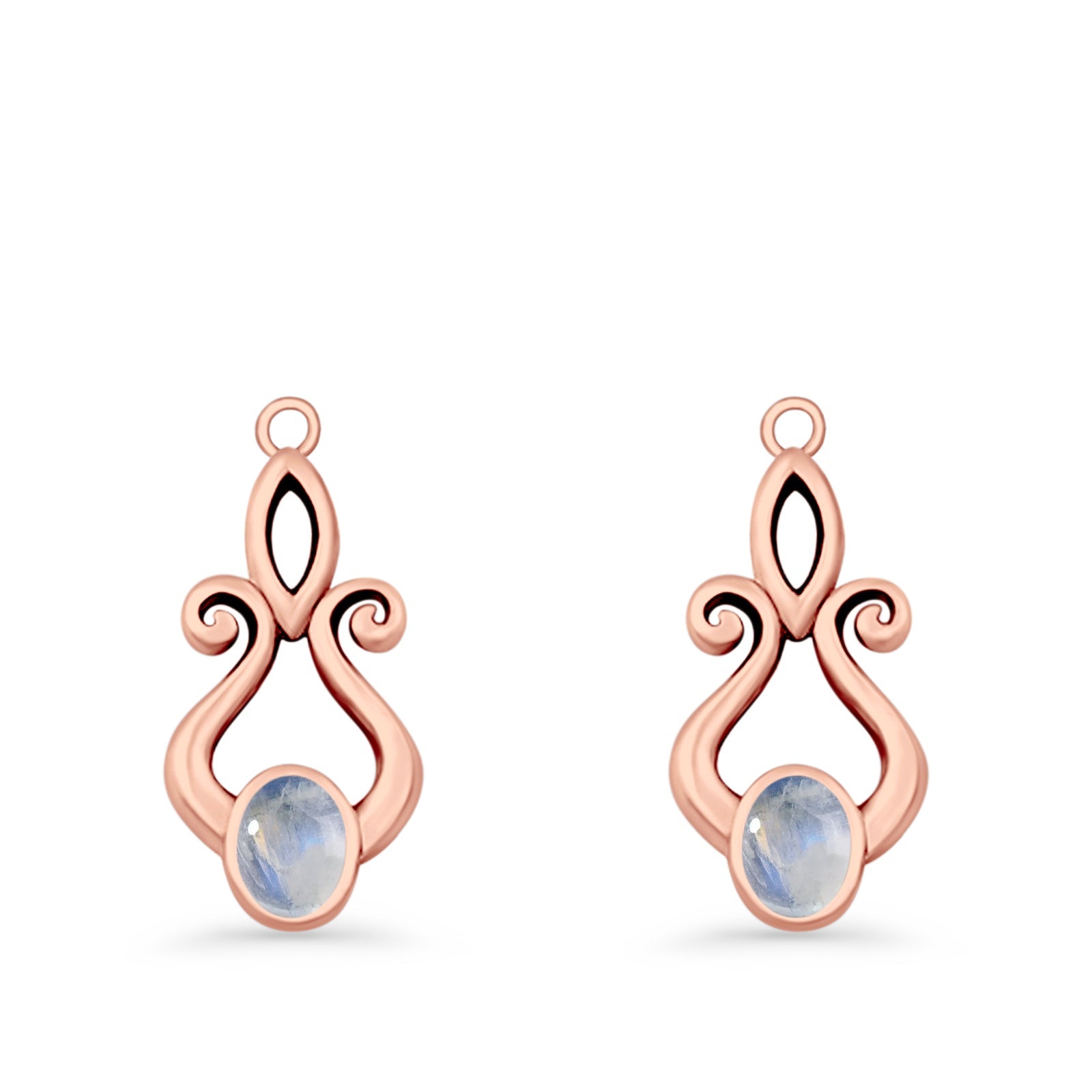 Oval Lab Created Opal 22.6mm Scroll Fishhook Earring 925 Sterling Silver