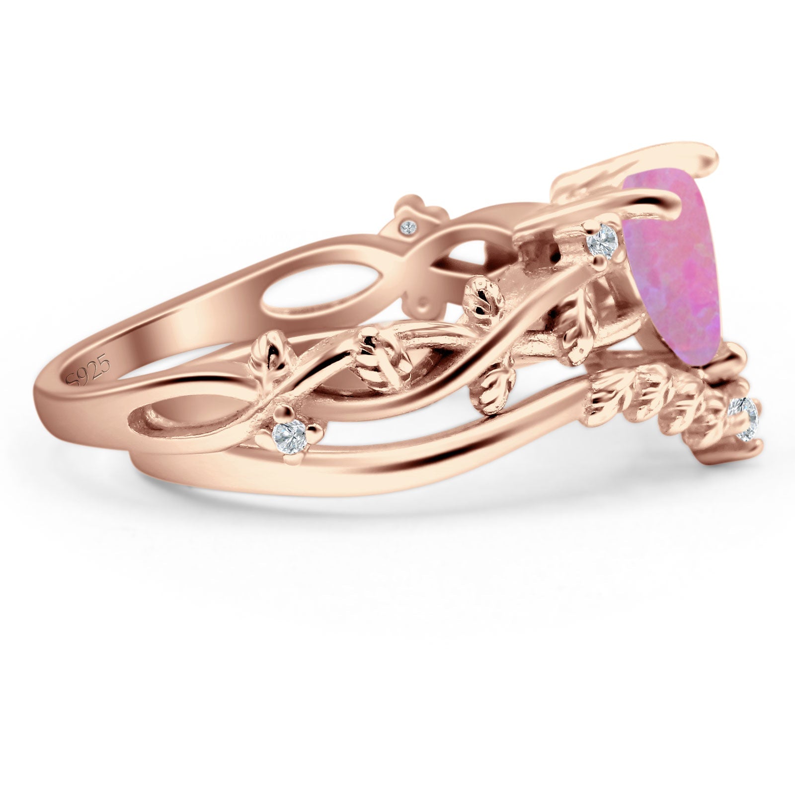 Two Piece Heart CZ Ring