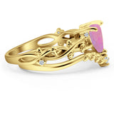 Two Piece Heart CZ Ring
