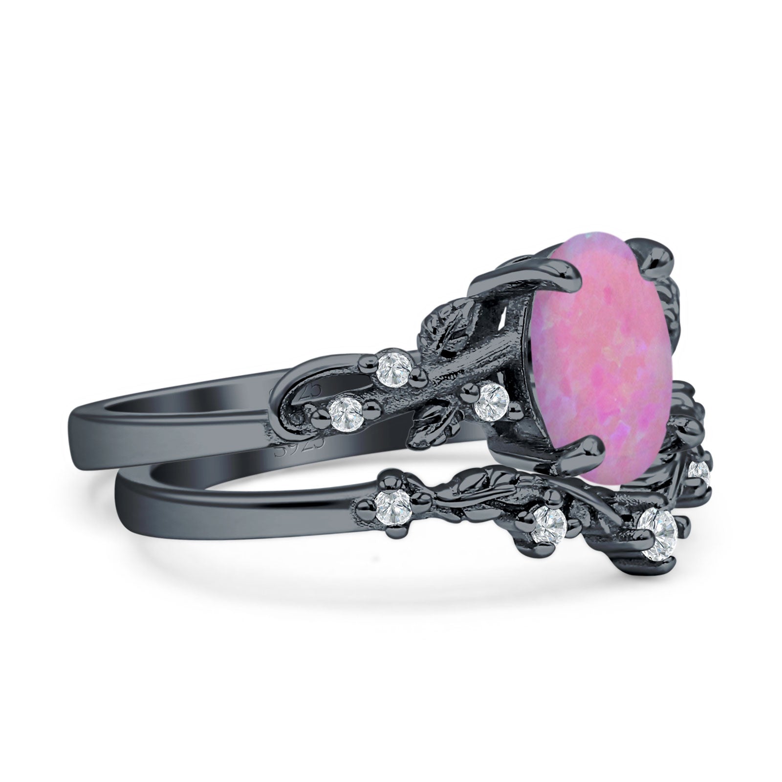 Two Piece Oval CZ Ring