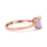 Art Deco Oval Natural Stone Trio Ring