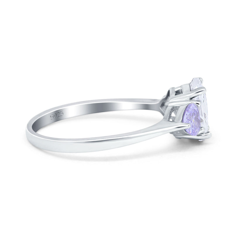 Art Deco Oval Natural Stone Trio Ring