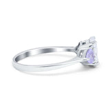 Art Deco Oval Natural Stone Trio Ring
