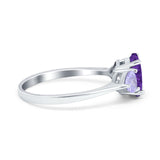 Art Deco Oval Natural Stone Trio Ring