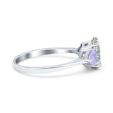 Art Deco Oval Natural Stone Trio Ring