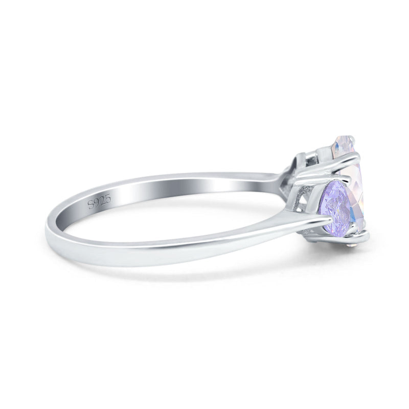 Art Deco Oval Natural Stone Trio Ring