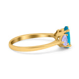 Art Deco Oval Natural Stone Trio Ring