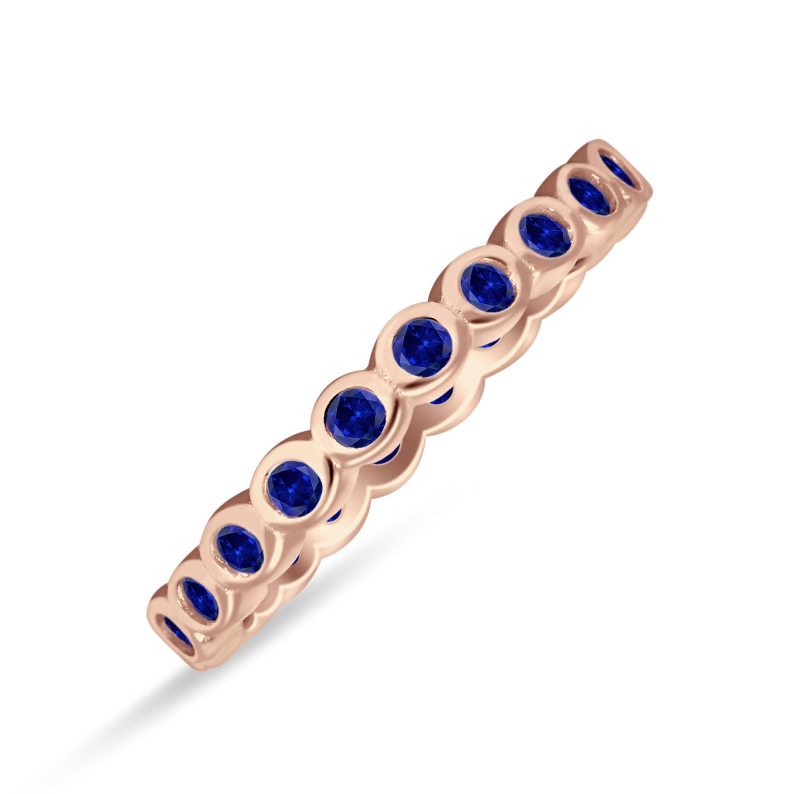 Full Eternity CZ Bezel Set Ring