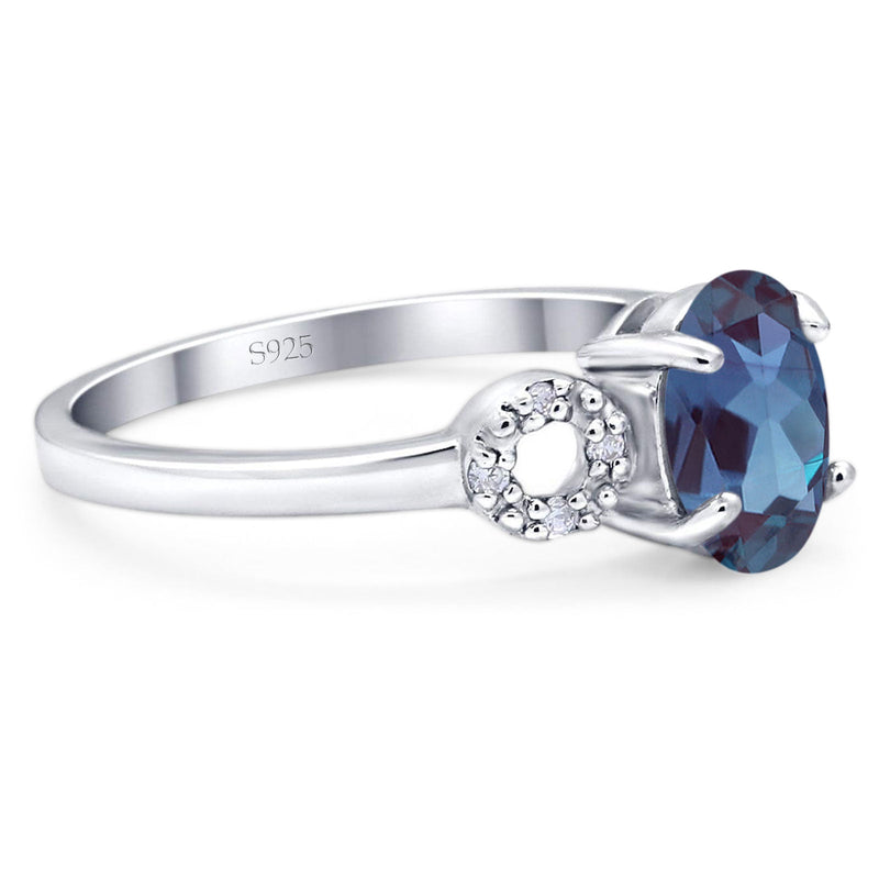 Art Deco Oval Natural Stone Filigree Ring
