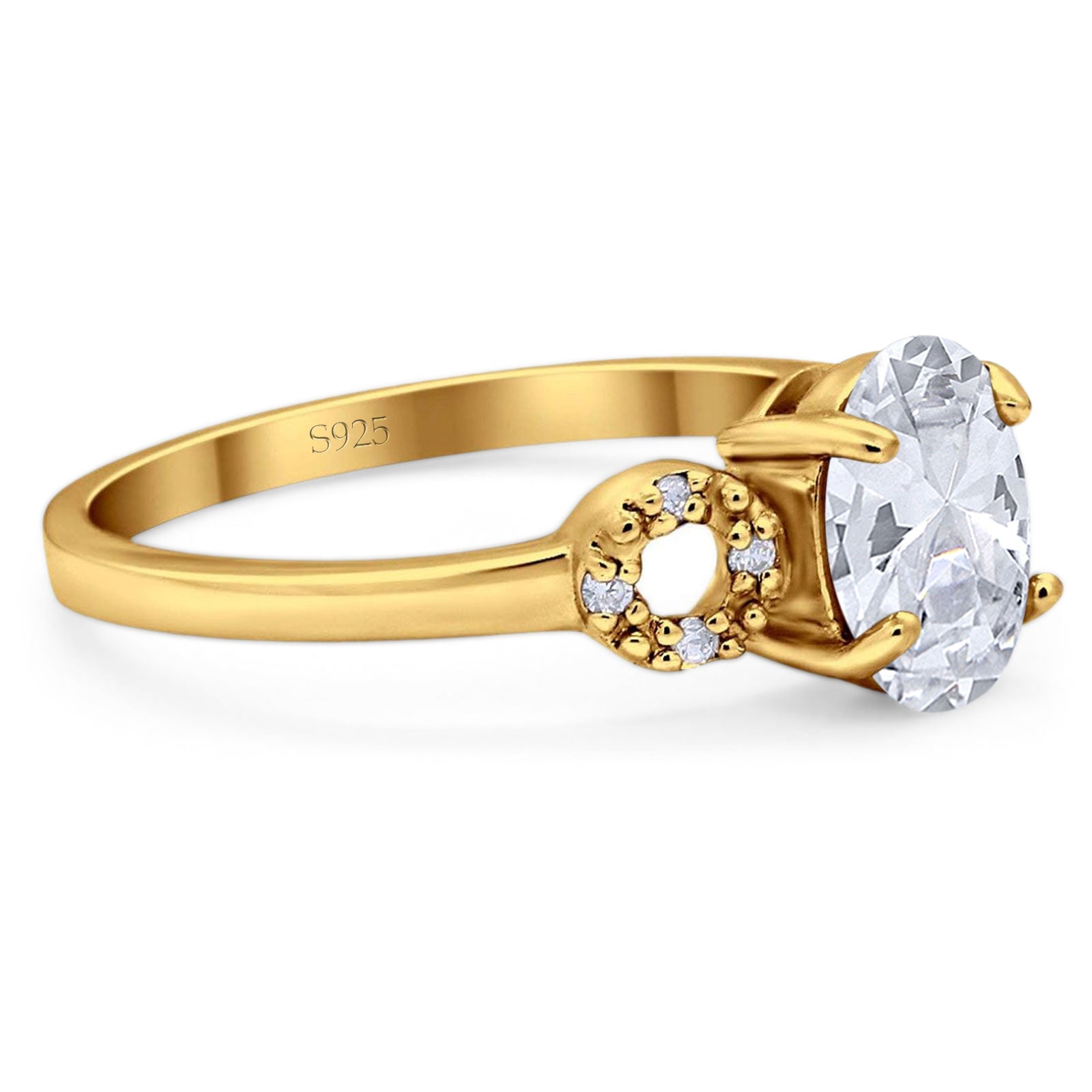 Art Deco Oval Natural Stone Filigree Ring