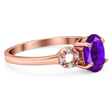 Art Deco Oval Natural Stone Filigree Ring