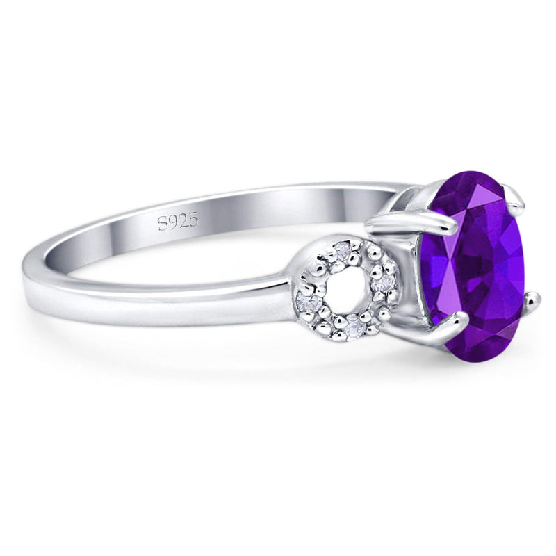 Art Deco Oval Natural Stone Filigree Ring