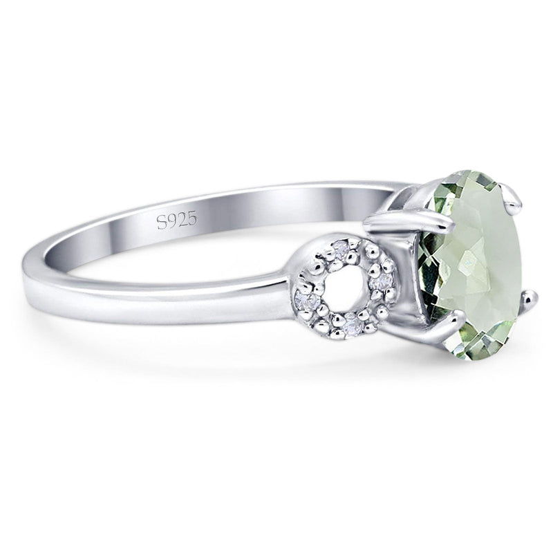 Art Deco Oval Natural Stone Filigree Ring