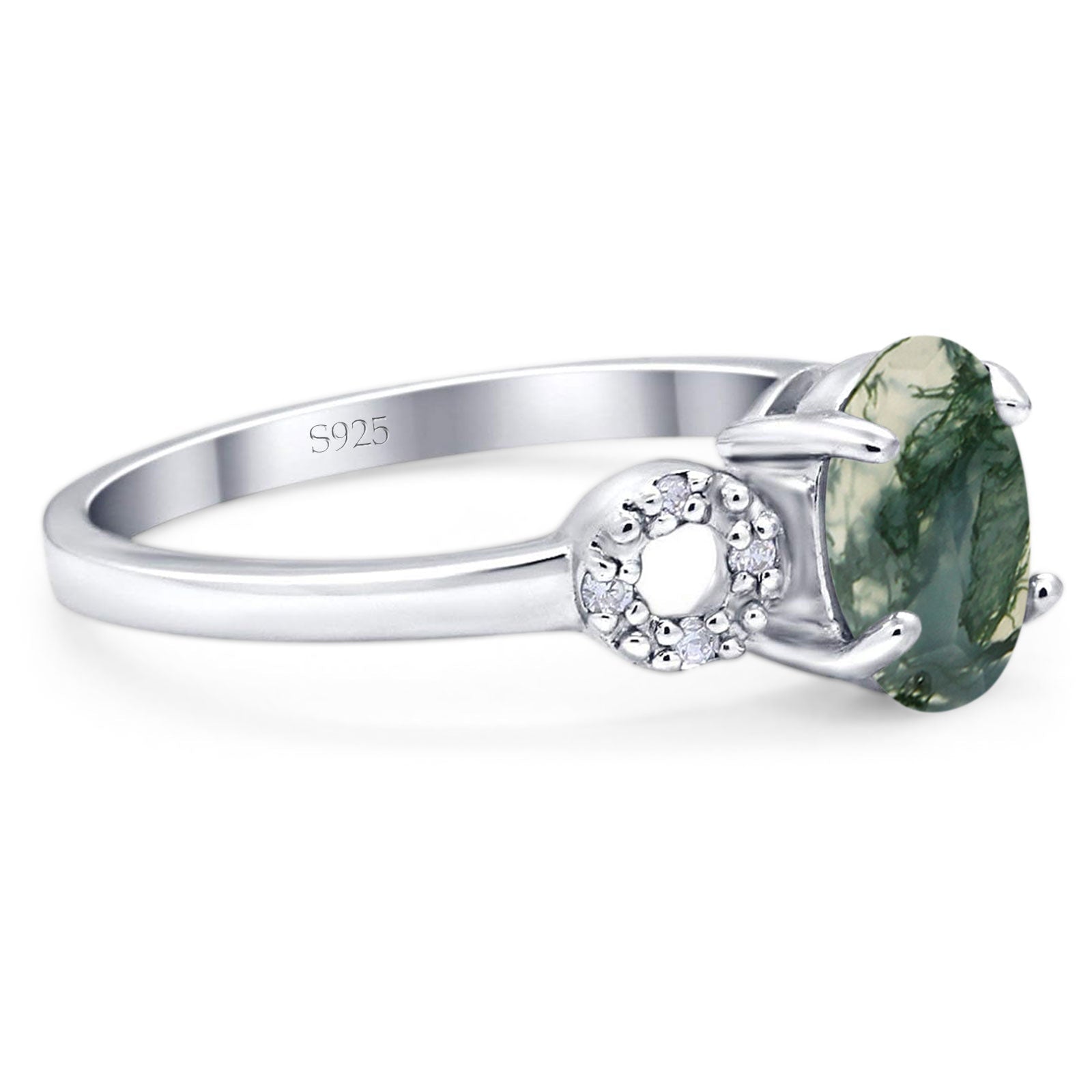 Art Deco Oval Natural Stone Filigree Ring