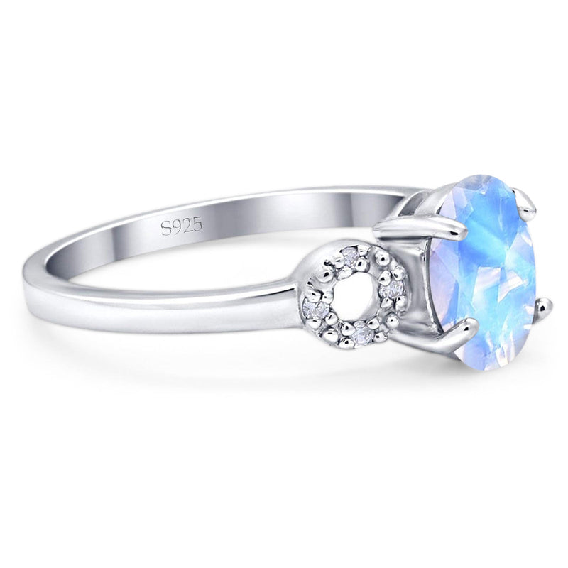 Art Deco Oval Natural Stone Filigree Ring