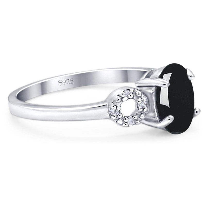 Art Deco Oval Natural Stone Filigree Ring
