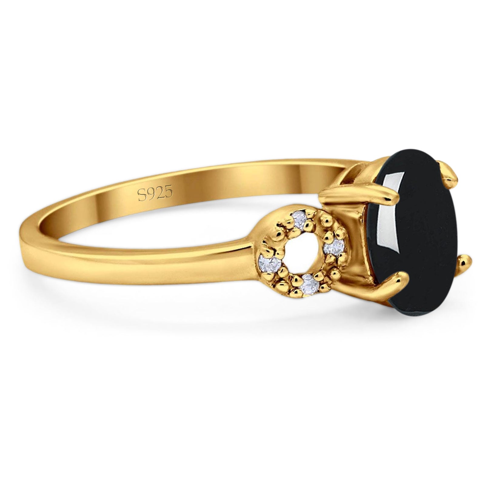 Art Deco Oval Natural Stone Filigree Ring