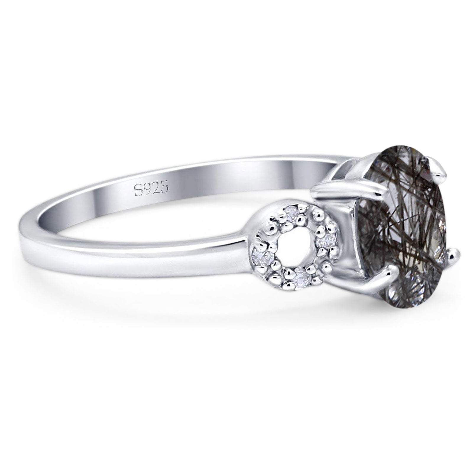 Art Deco Oval Natural Stone Filigree Ring