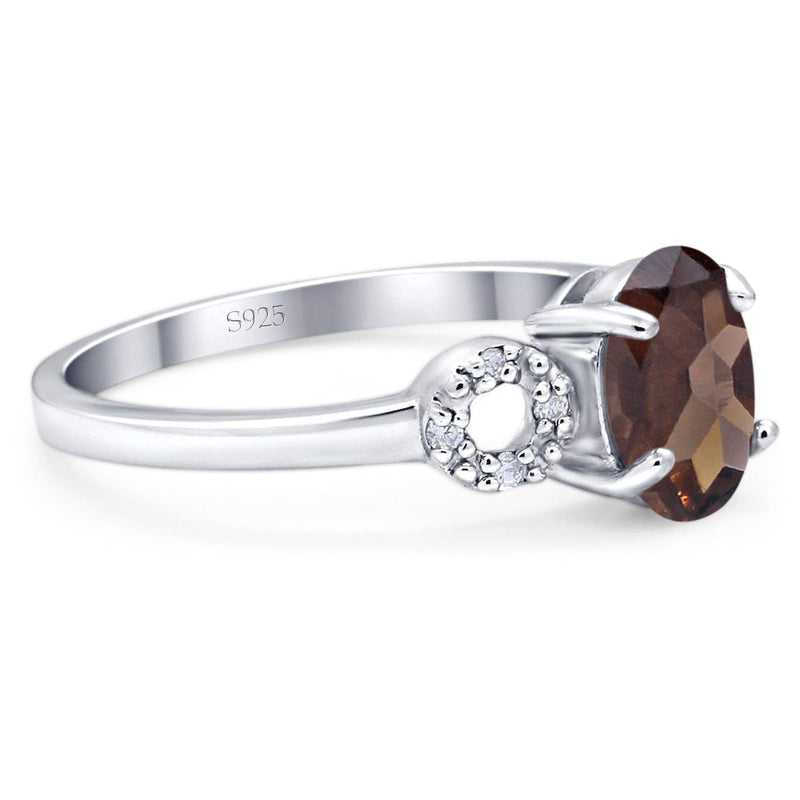 Art Deco Oval Natural Stone Filigree Ring