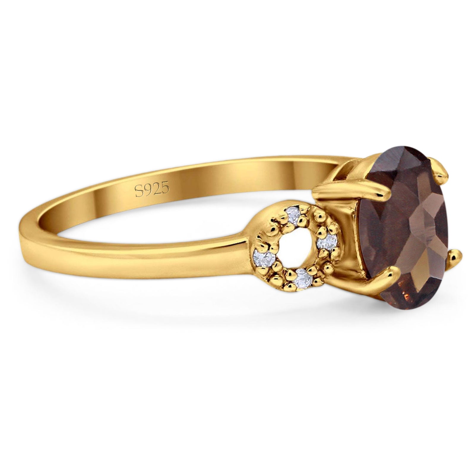 Art Deco Oval Natural Stone Filigree Ring