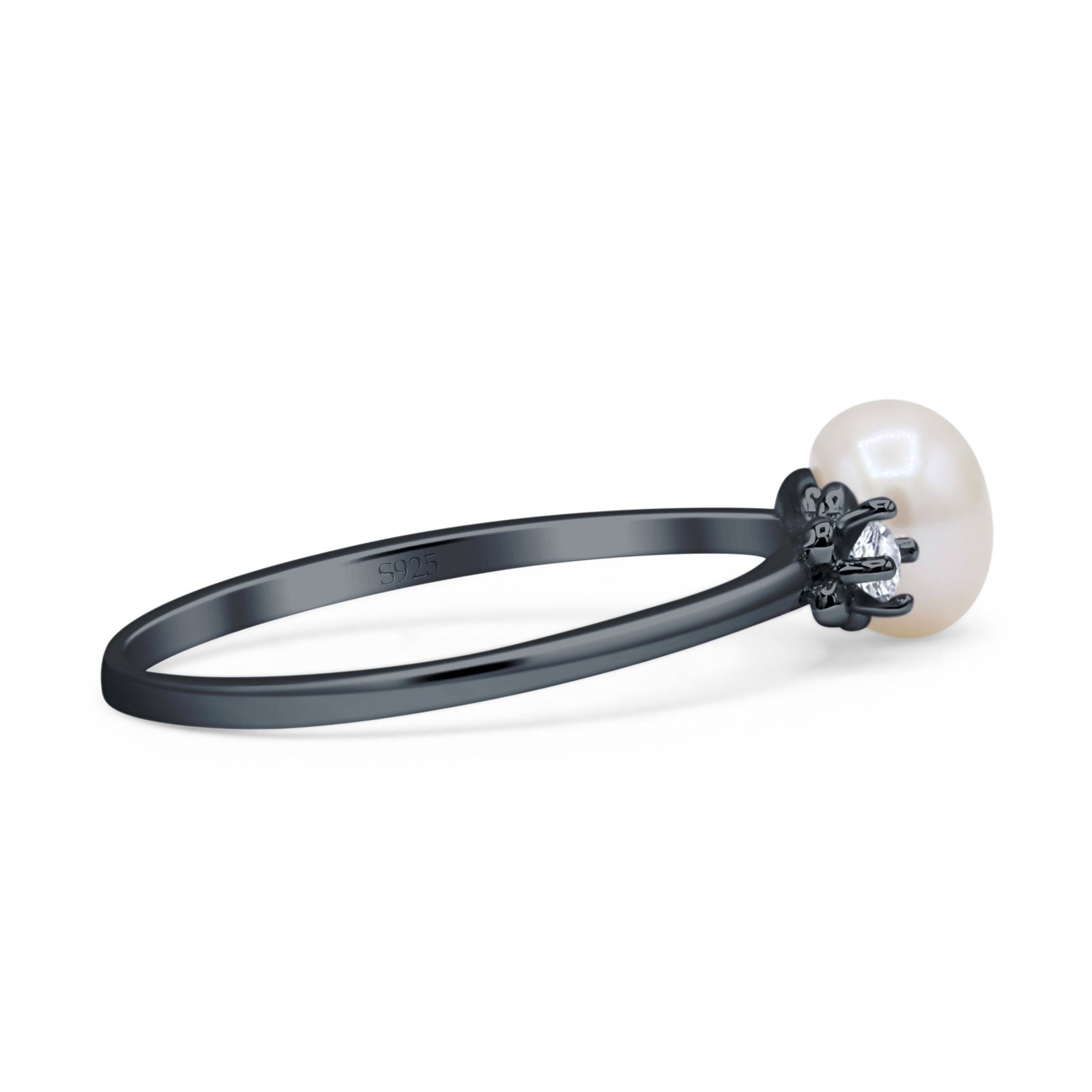 Pearl Solitaire Ring