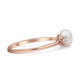 Pearl Solitaire Ring