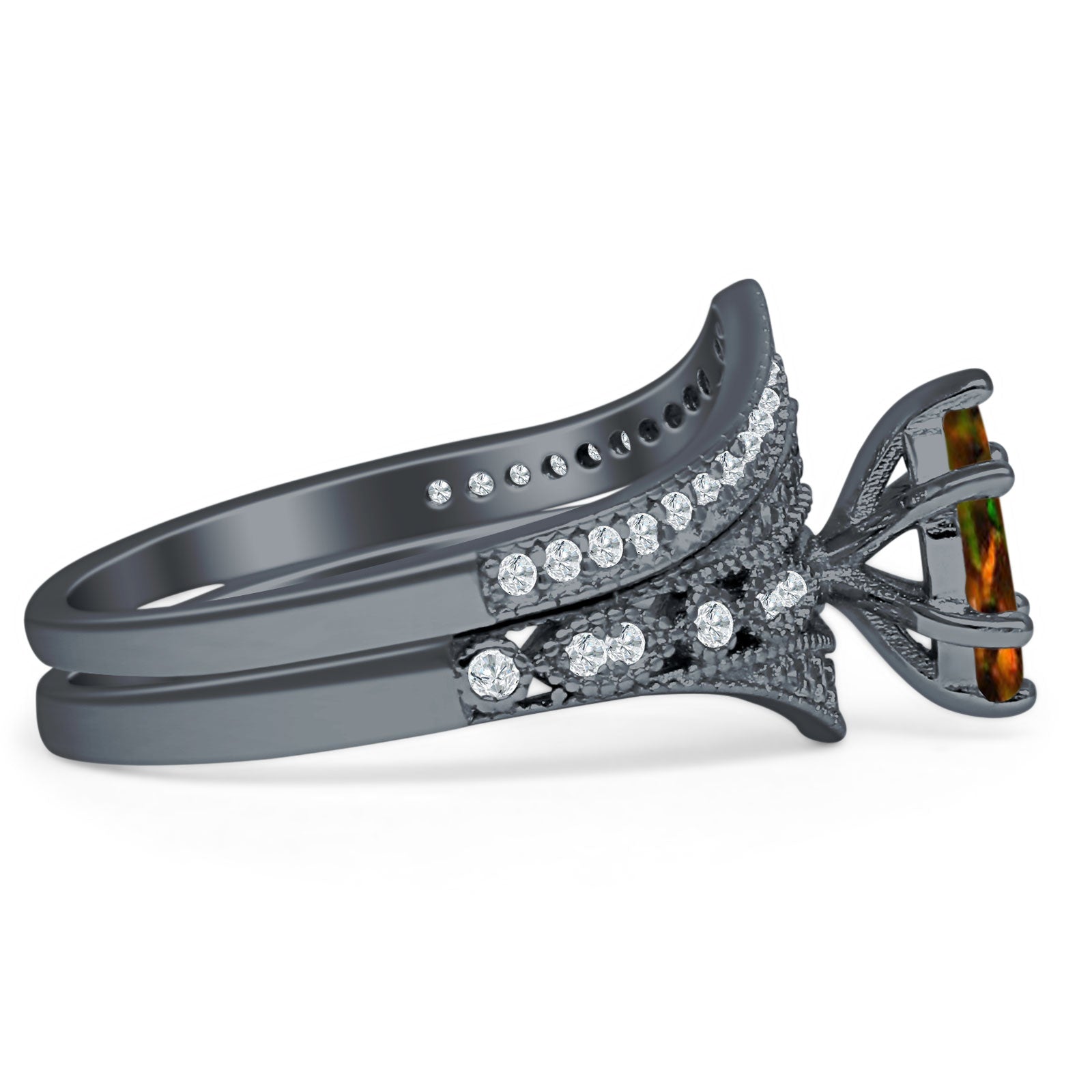 Two Piece Marquise CZ Ring