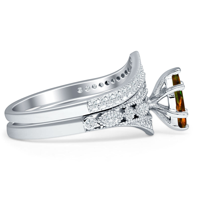 Two Piece Marquise CZ Ring