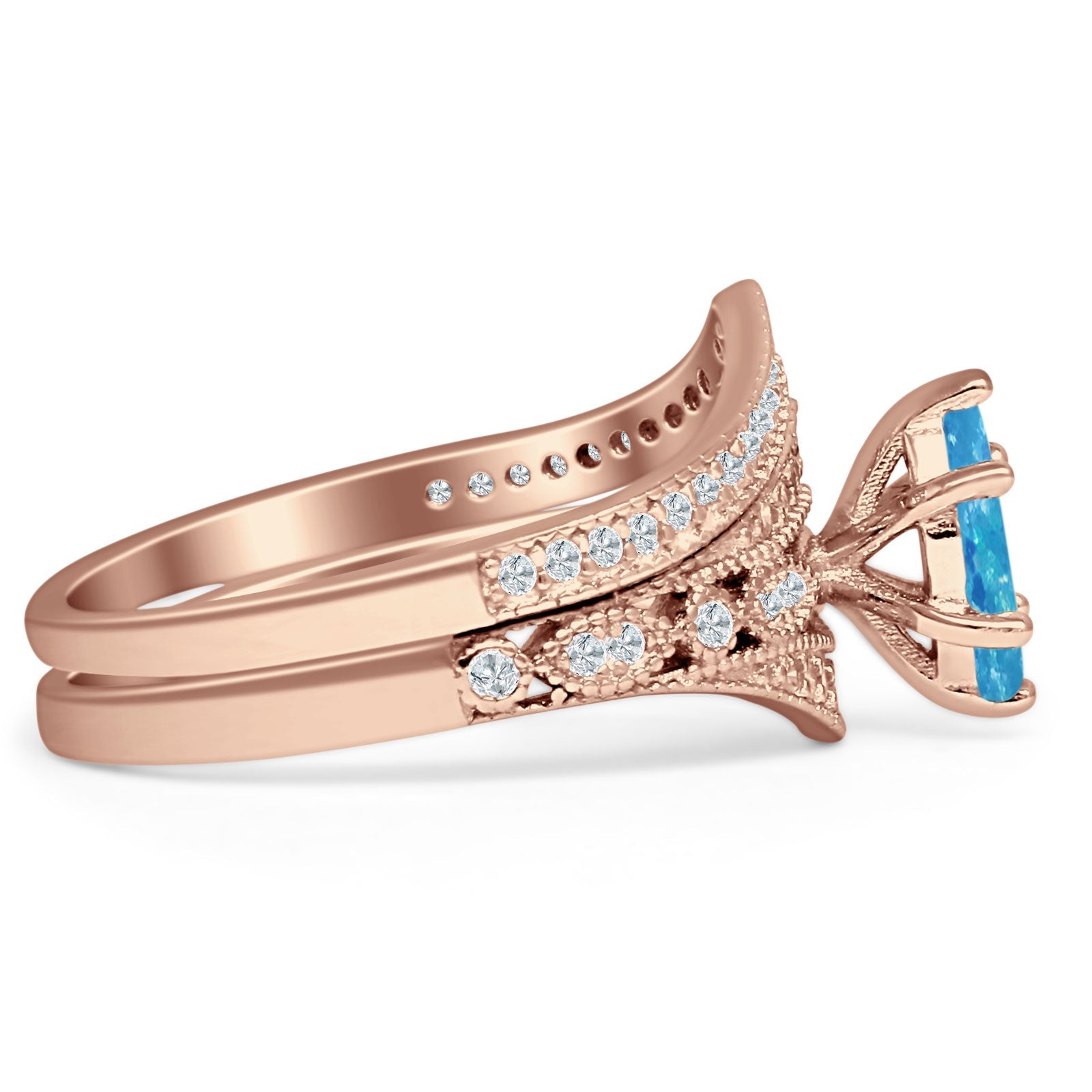 Two Piece Marquise CZ Ring
