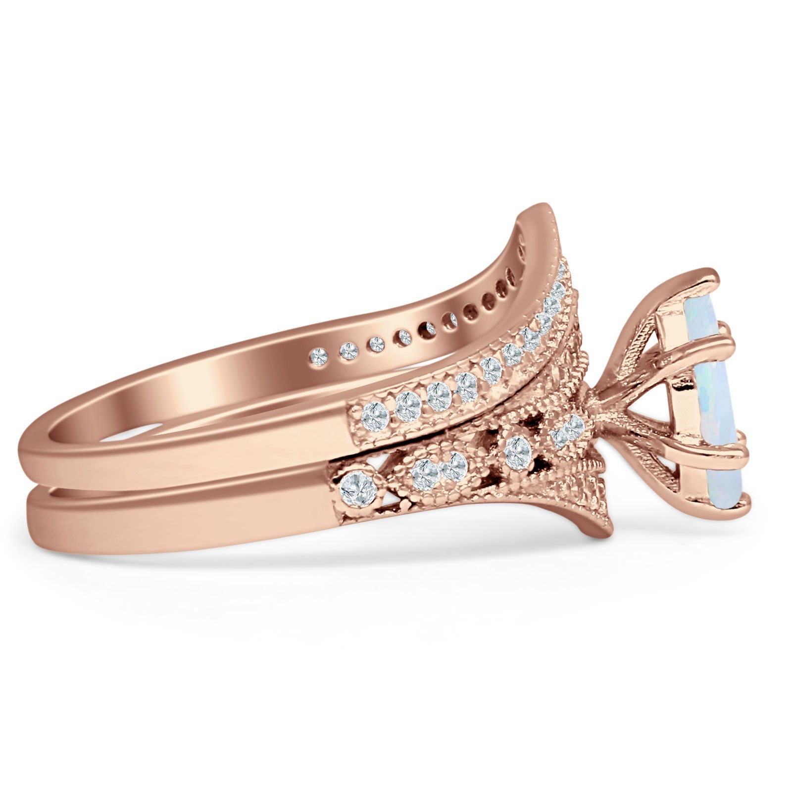 Two Piece Marquise CZ Ring