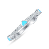 Heart Turquoise Full Eternity Band.