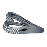 Crossover Ring Stackable Band